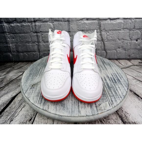 Nike Dunk Hi Retro "Picante Red" White/Picante Red-White Men Size 13 NIB - Picture 3 of 12